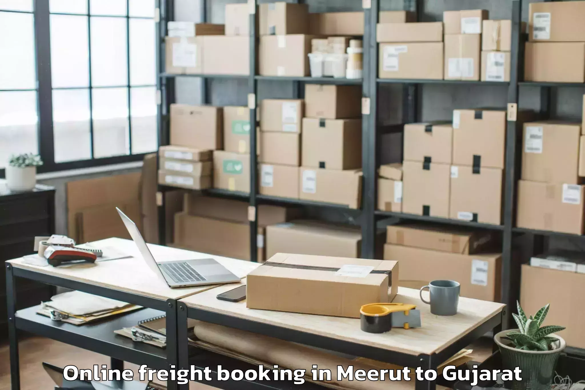 Book Meerut to Virpur Online Freight Booking Online